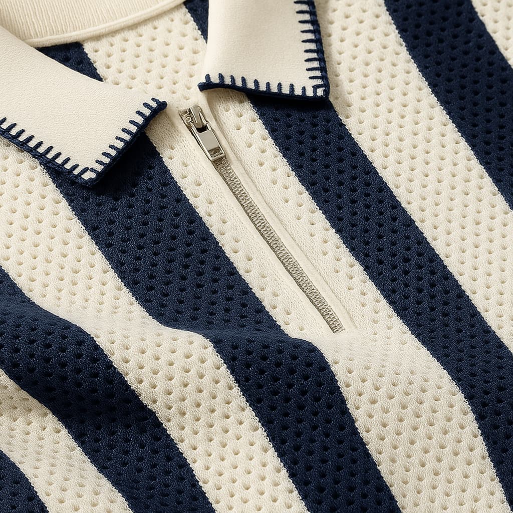 Mason Perforated Knit Polo