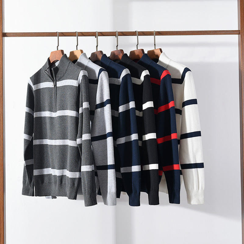Hiro Cotton Quarter-Zip Sweater