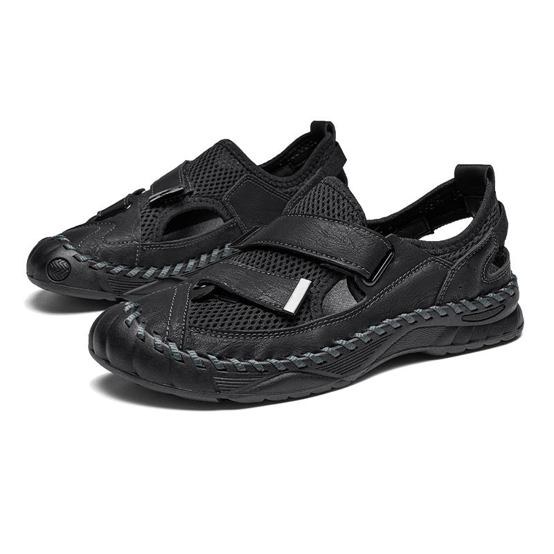 Luca Velcro Leather Sandals