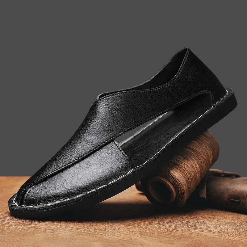 Halden Crosscut Leather Sandals