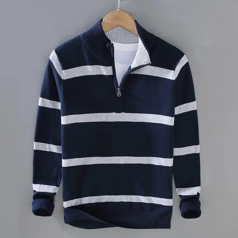 Hiro Cotton Quarter-Zip Sweater