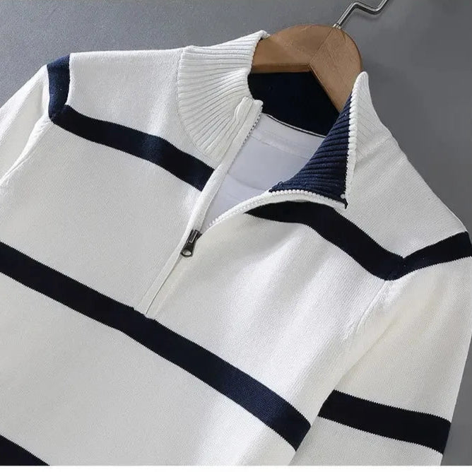 Hiro Cotton Quarter-Zip Sweater
