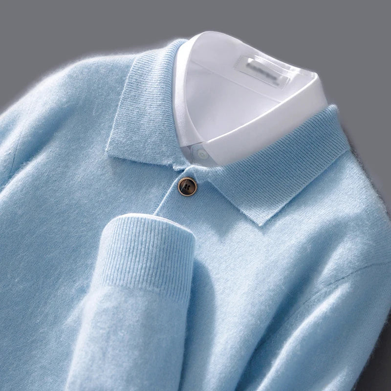 Raiden Cashmere Polo Sweater