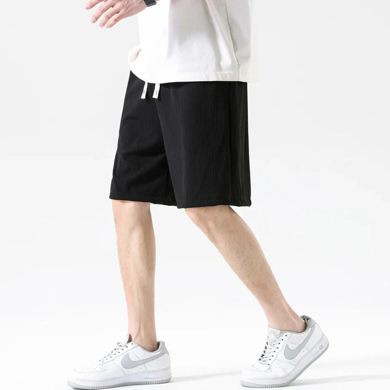 Pleated Drawstring Shorts