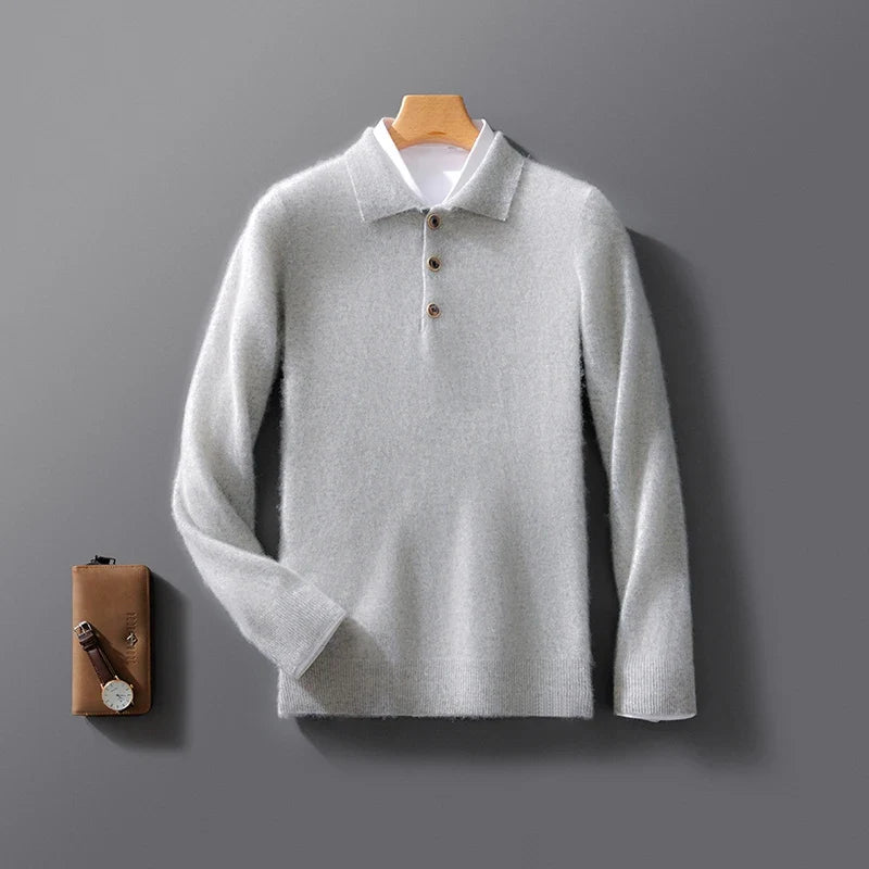 Raiden Cashmere Polo Sweater