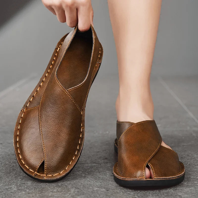 Halden Crosscut Leather Sandals