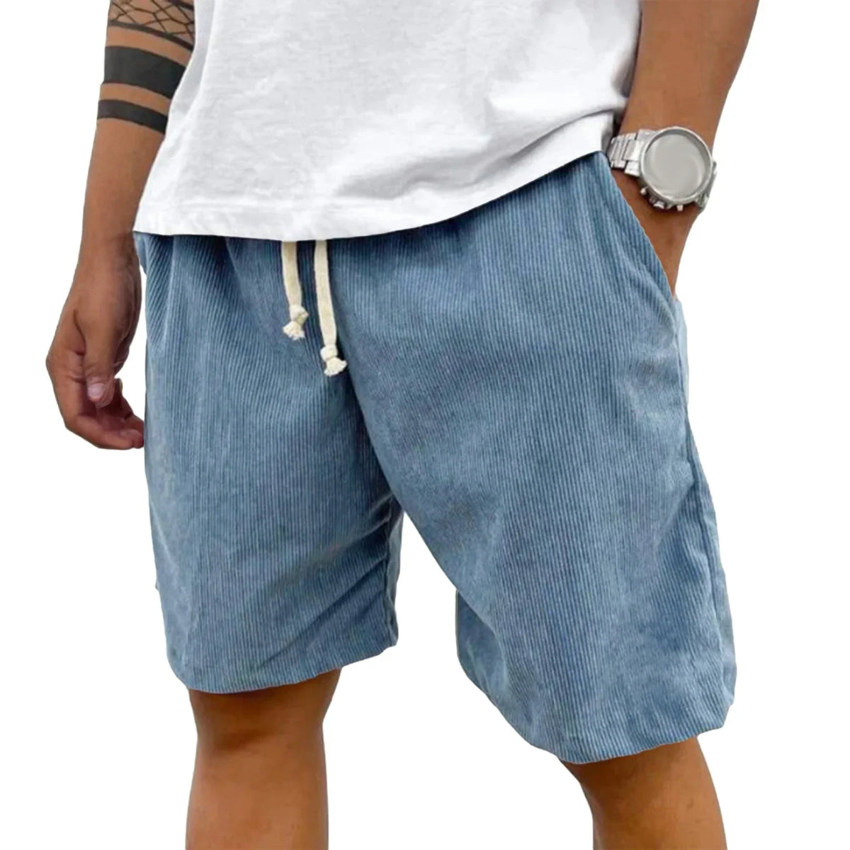 Calvin Drawstring Corduroy Shorts