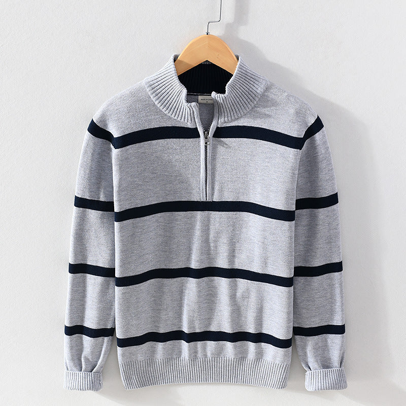 Hiro Cotton Quarter-Zip Sweater