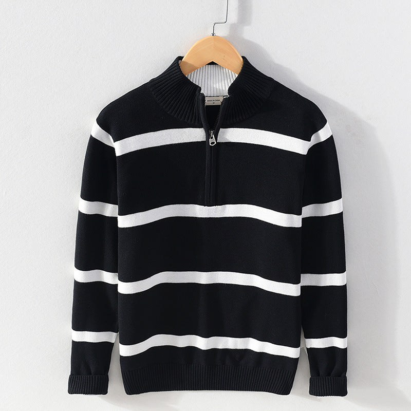 Hiro Cotton Quarter-Zip Sweater