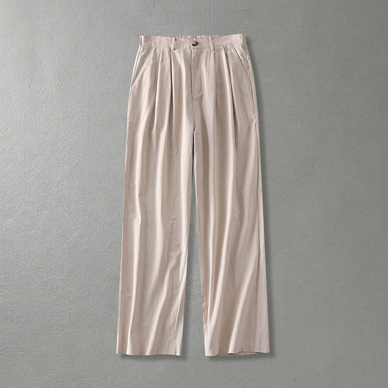 Milo Mid-Rise Linen Trousers