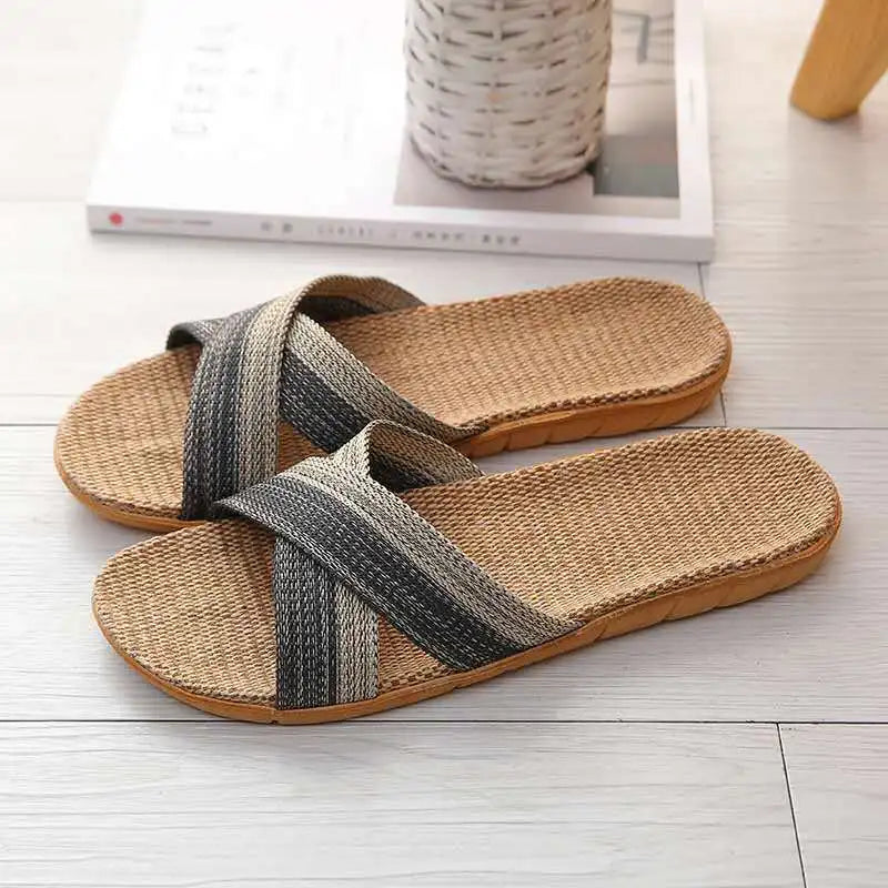 Oliver Romano Flax Linen Slippers