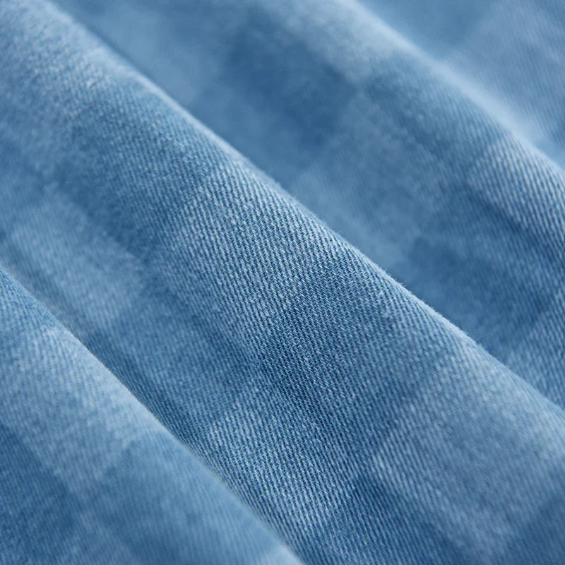 Blue Horizon Plaid Button-Up Shirt