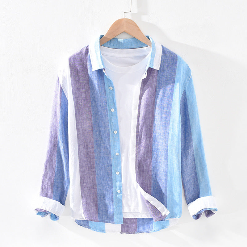 Oliver Romano 100% Linen Long Sleeve Shirt