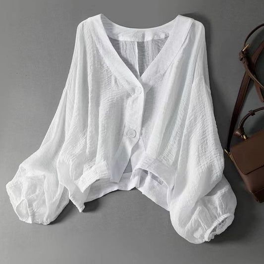 Eliza Cloud Linen Blouse