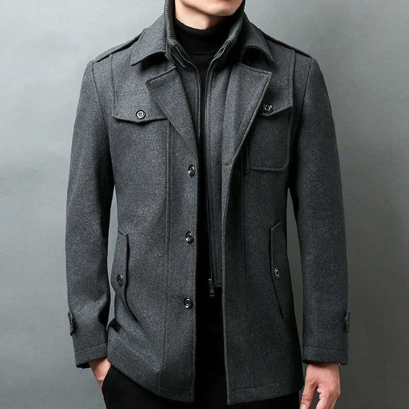 Continental Wool Blend Coat
