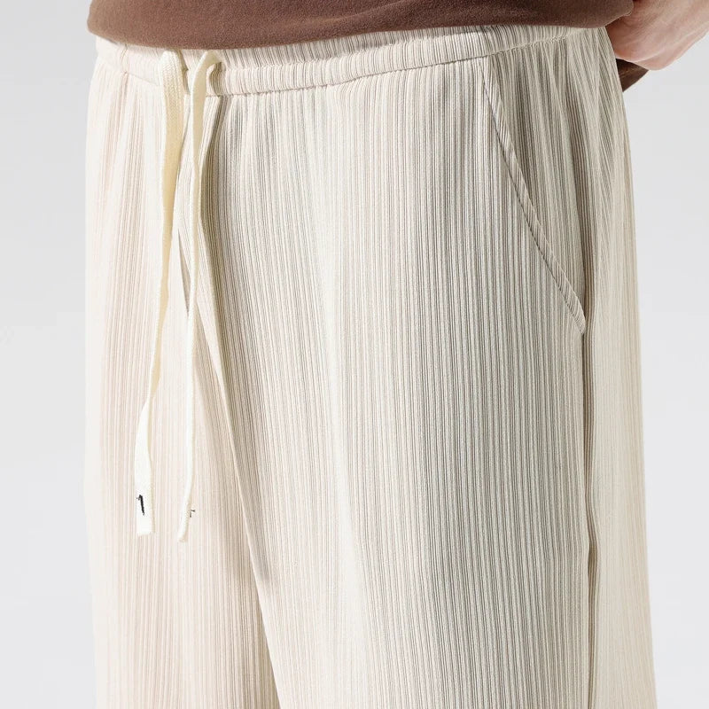 Pleated Drawstring Shorts