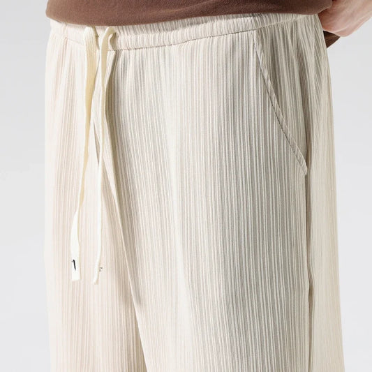 Pleated Drawstring Shorts