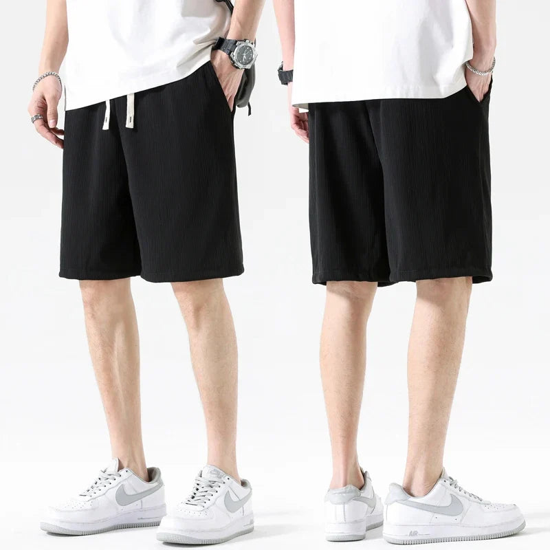 Pleated Drawstring Shorts