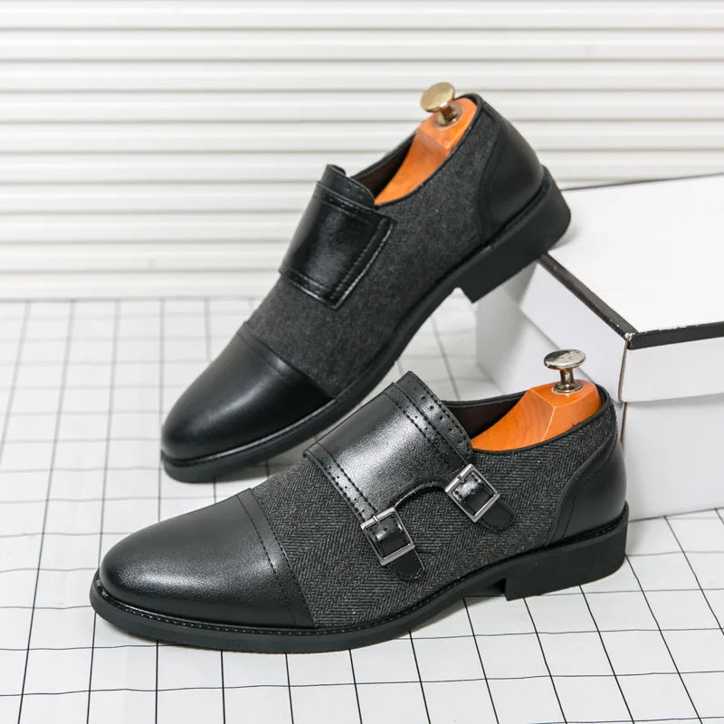 Winston Double Buckle Leather Shoes