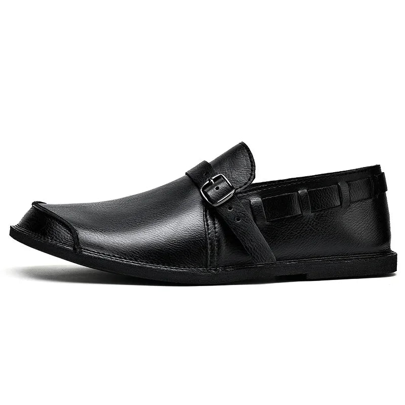Lorenzo Vitale Buckled Leather Loafers