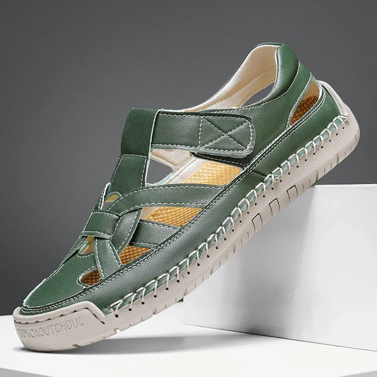 Caspian Hollow Leather Sandals