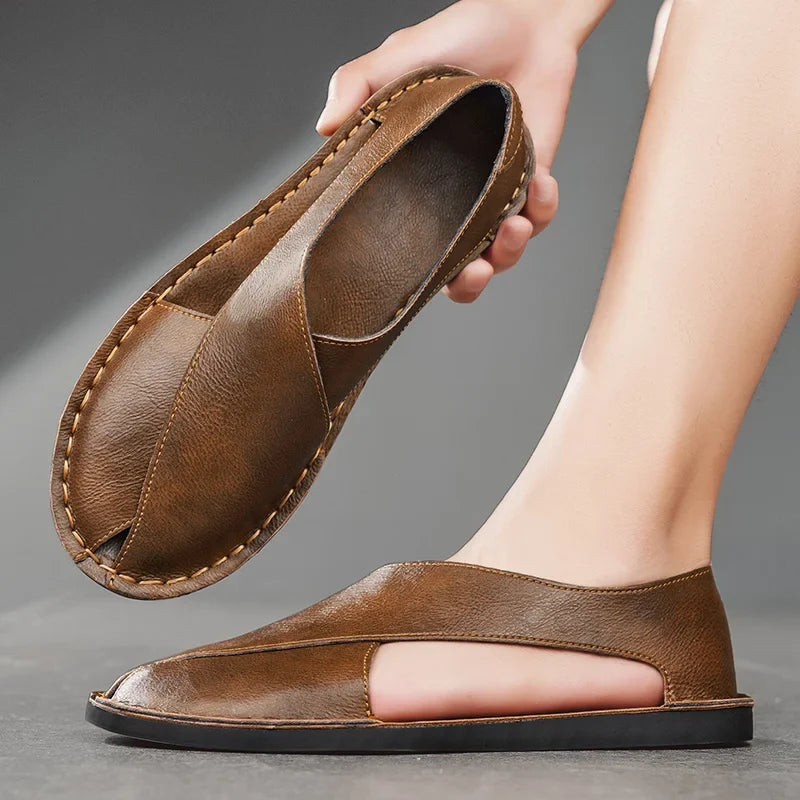 Halden Crosscut Leather Sandals