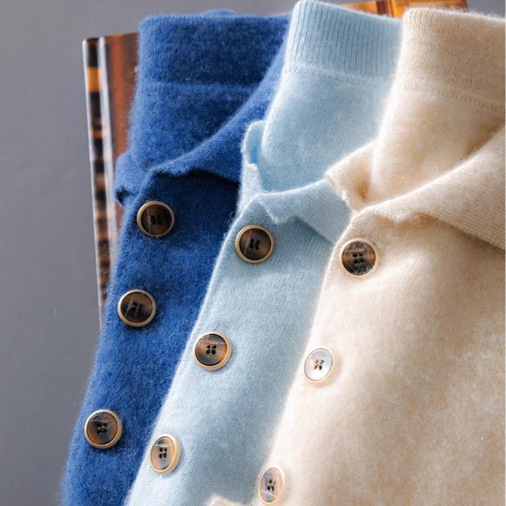 Raiden Cashmere Polo Sweater