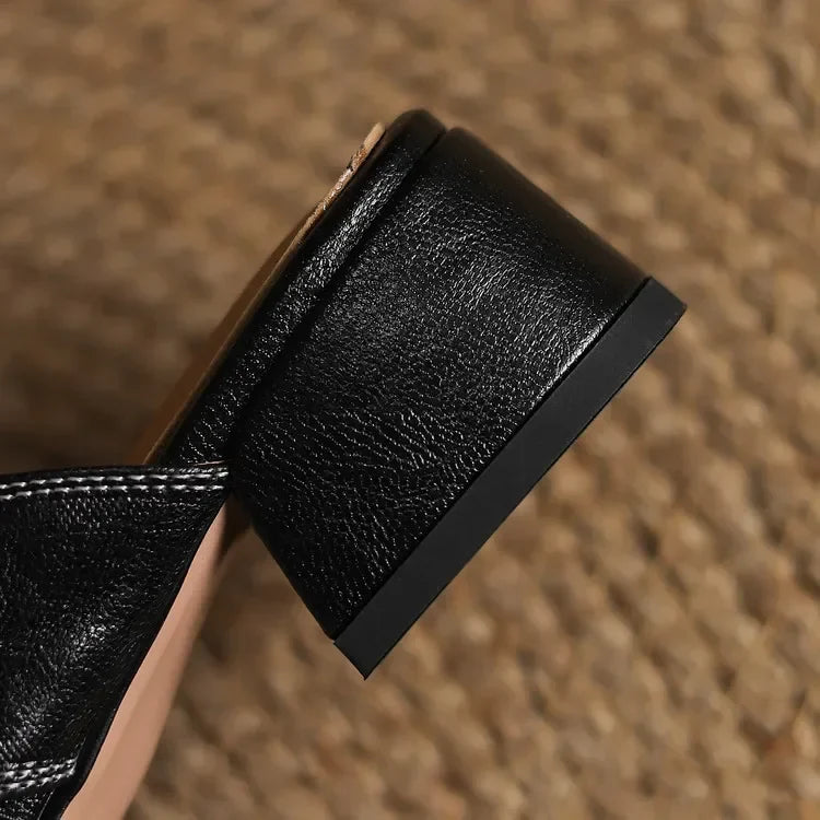 Aya Genuine Leather Mules