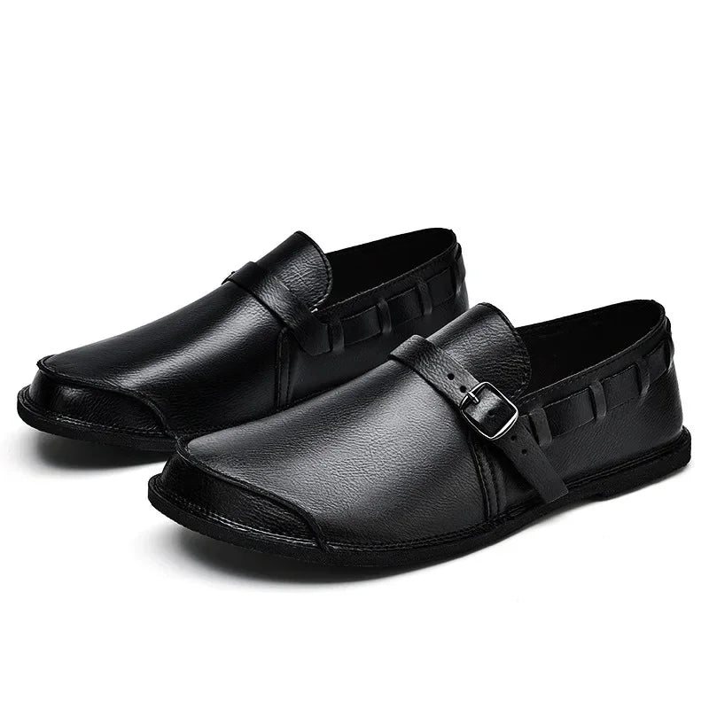 Lorenzo Vitale Buckled Leather Loafers