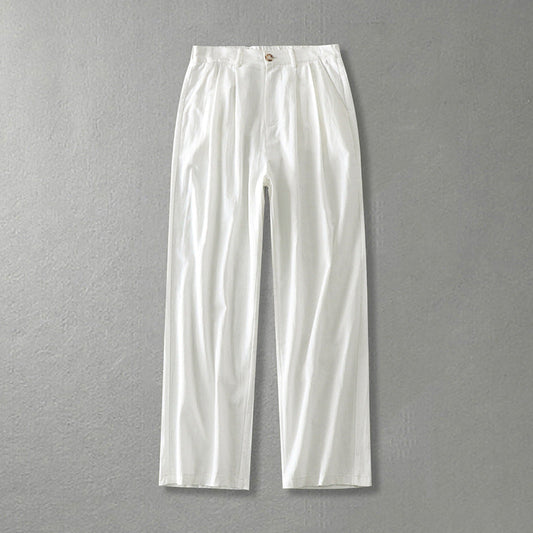 Milo Mid-Rise Linen Trousers