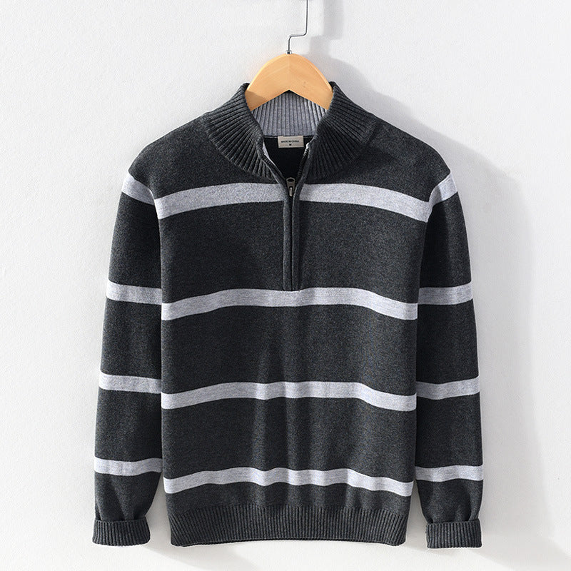 Hiro Cotton Quarter-Zip Sweater