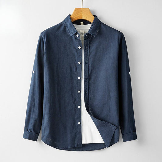 Hensu Button-Up Linen Shirt