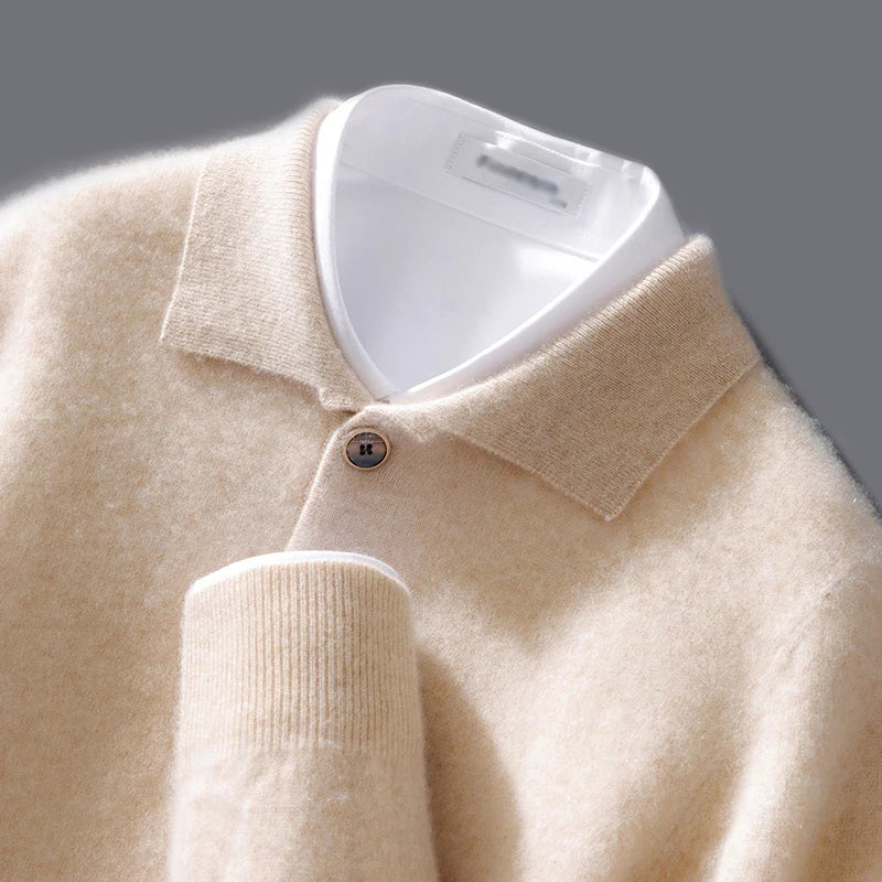Raiden Cashmere Polo Sweater
