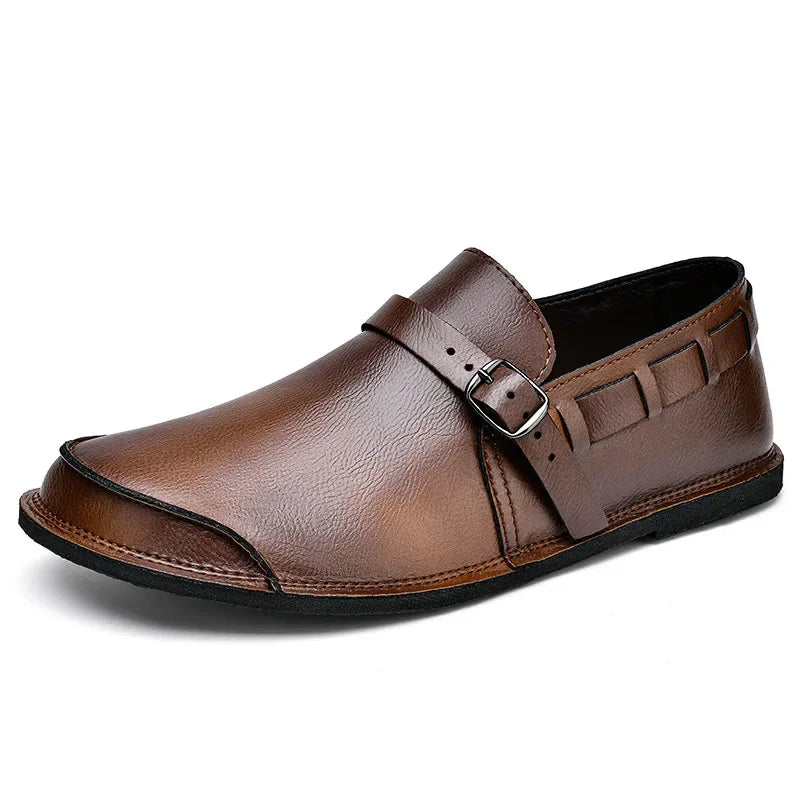 Lorenzo Vitale Buckled Leather Loafers