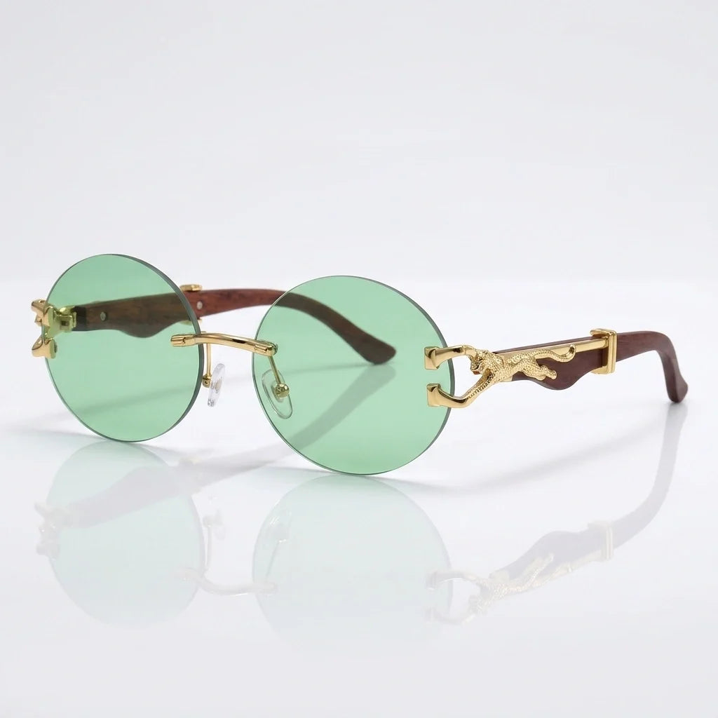 Calista Rimless Round Sunglasses