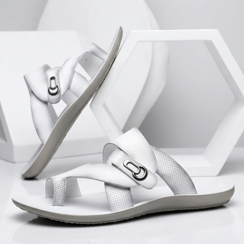 Riviera Crossover Leather Sandals