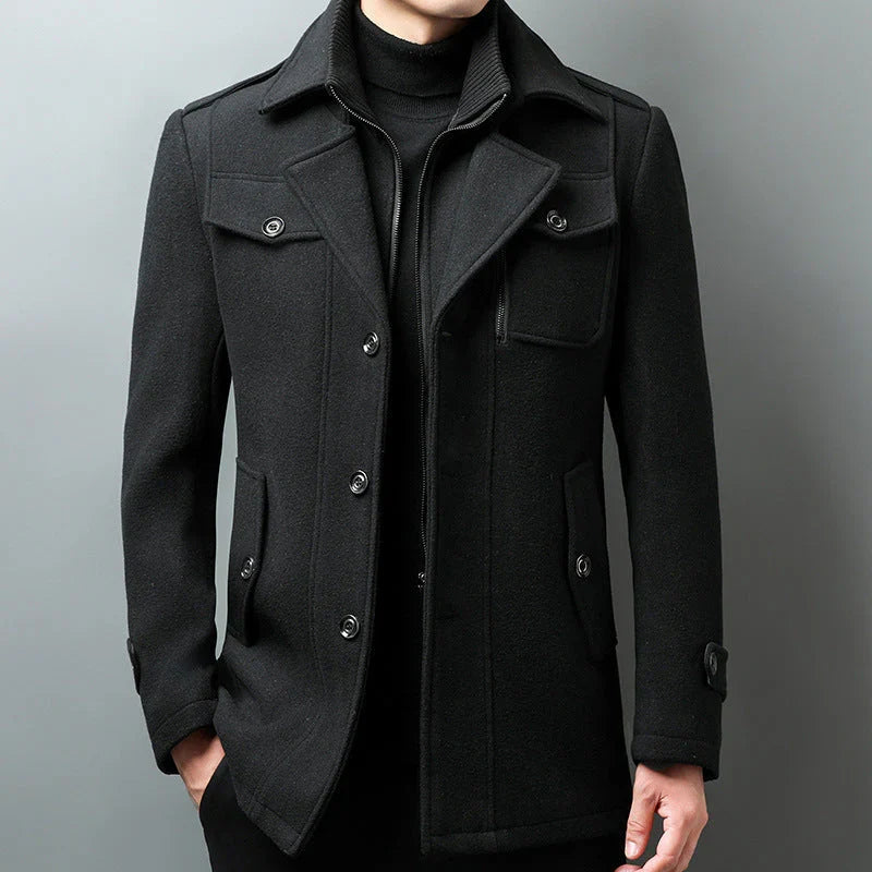 Continental Wool Blend Coat