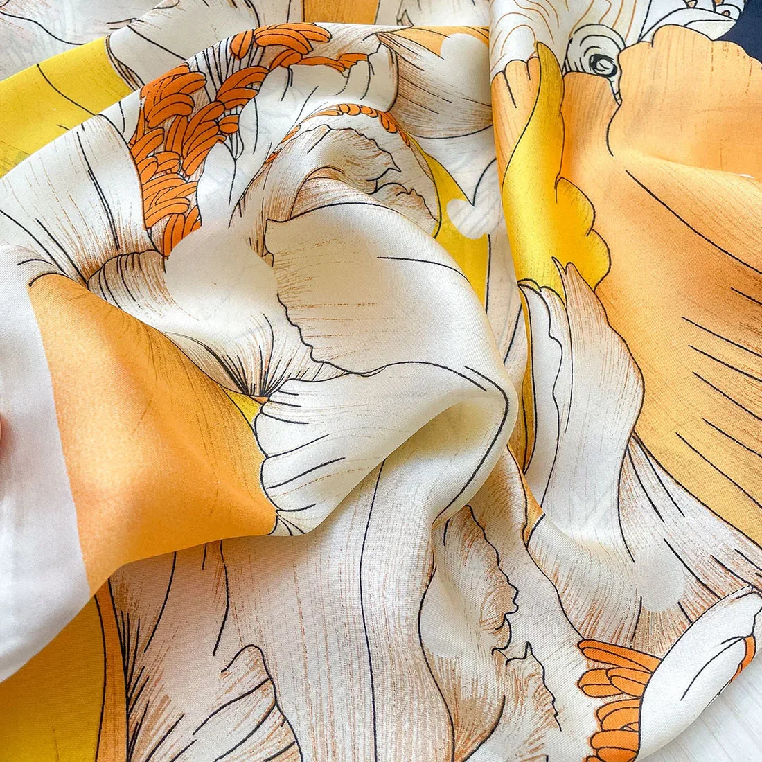Sunset Breeze Silk Shawl