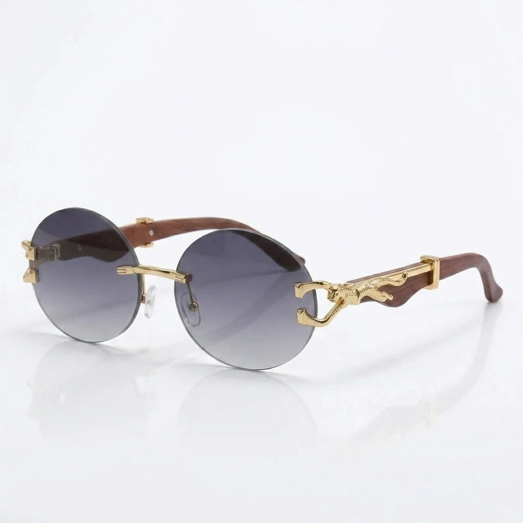 Calista Rimless Round Sunglasses